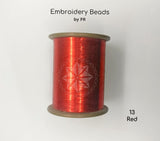 Flat Metallic Thread Red