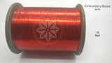 Flat Metallic Thread Red