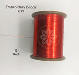 Flat Metallic Thread Red