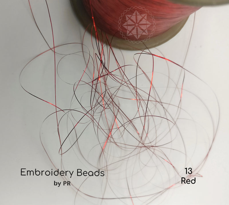 Flat Metallic Thread Red