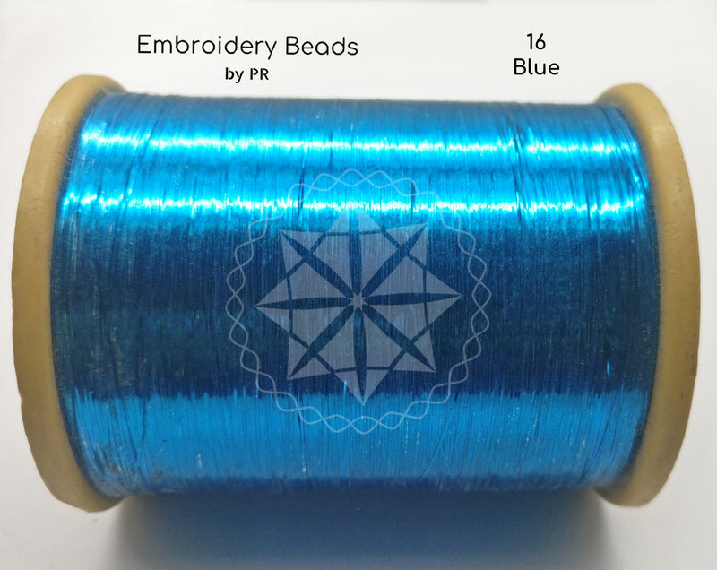 Flat Metallic Thread Blue