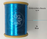 Flat Metallic Thread Blue