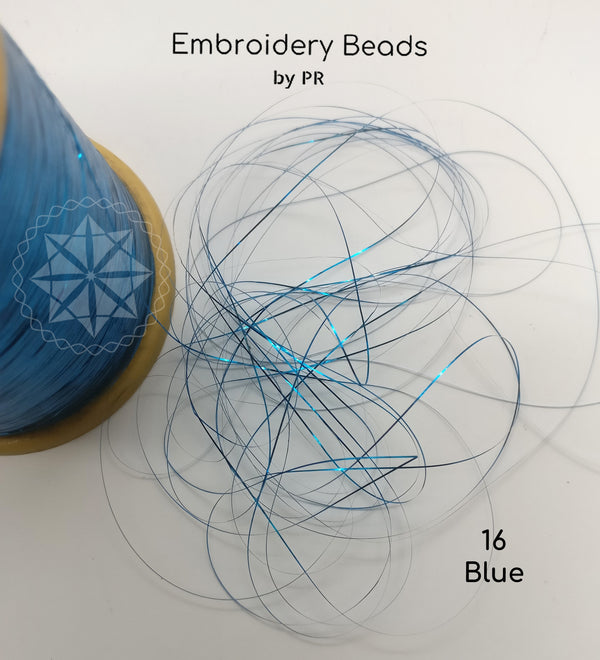 Flat Metallic Thread Blue
