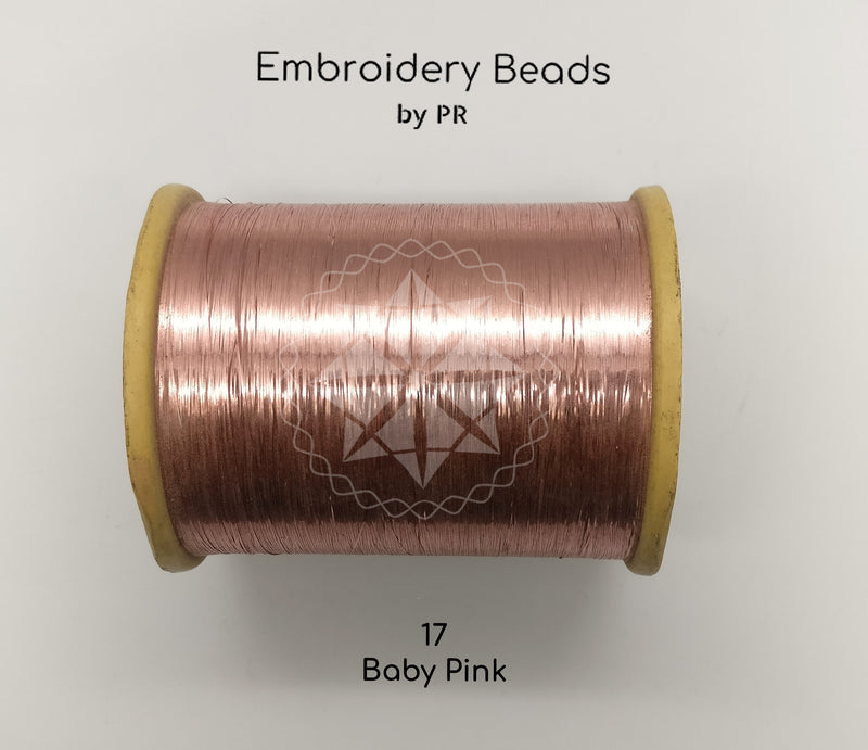Flat Metallic Thread Baby Pink
