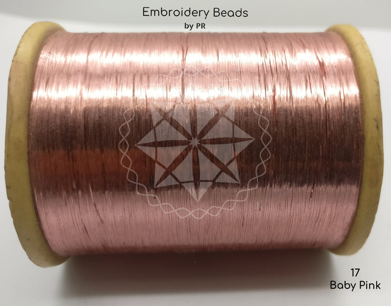 Flat Metallic Thread Baby Pink