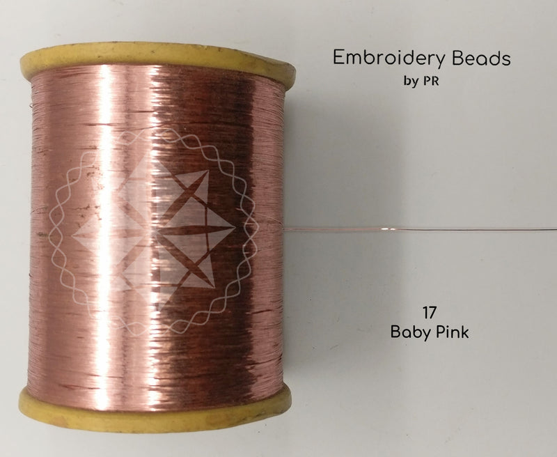 Flat Metallic Thread Baby Pink