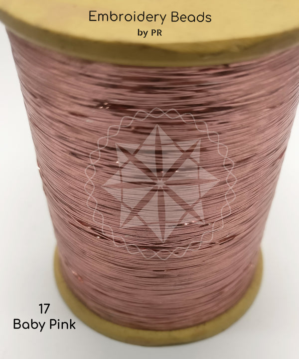 Flat Metallic Thread Baby Pink