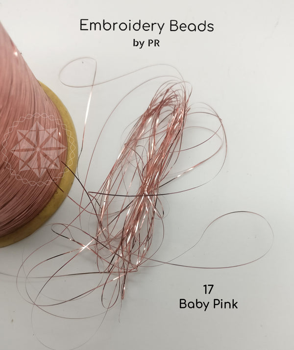 Flat Metallic Thread Baby Pink