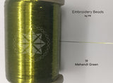 Flat Metallic Thread Mehendi Green