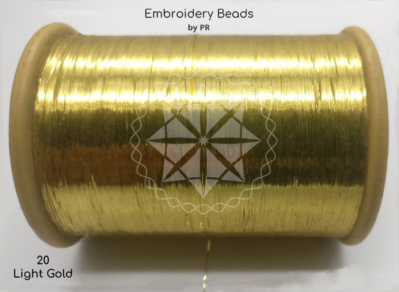 Flat Metallic Thread Light Gold
