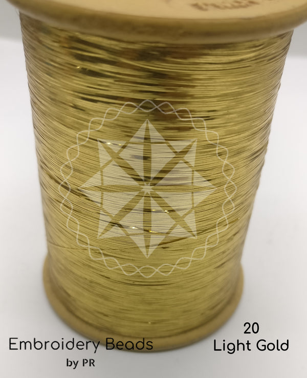 Flat Metallic Thread Light Gold