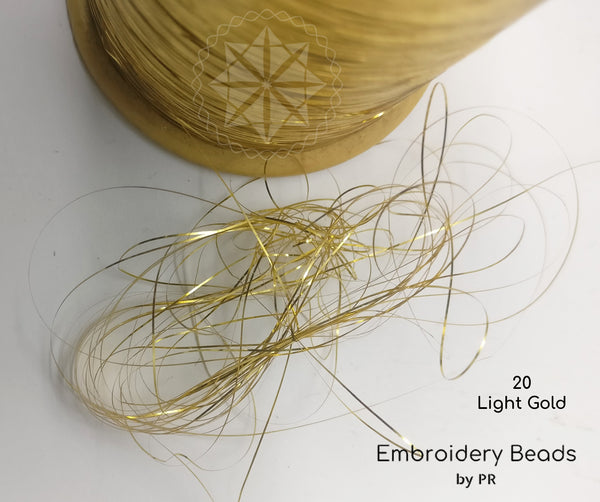 Flat Metallic Thread Light Gold