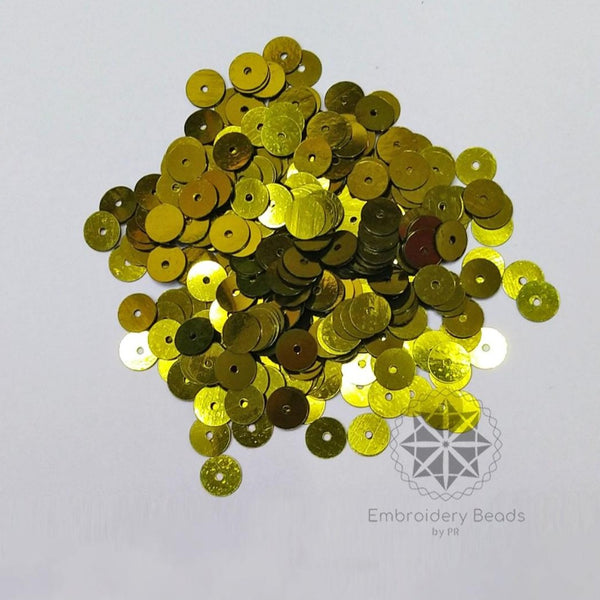 Round Sequins Olive Green 3mm