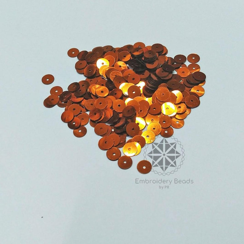 Round Sequins Orange 6mm