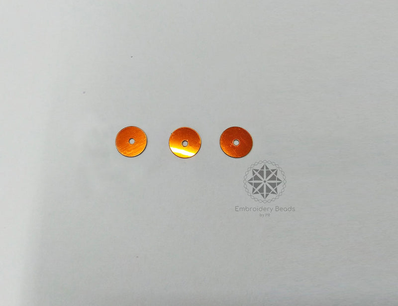 Round Sequins Orange 6mm