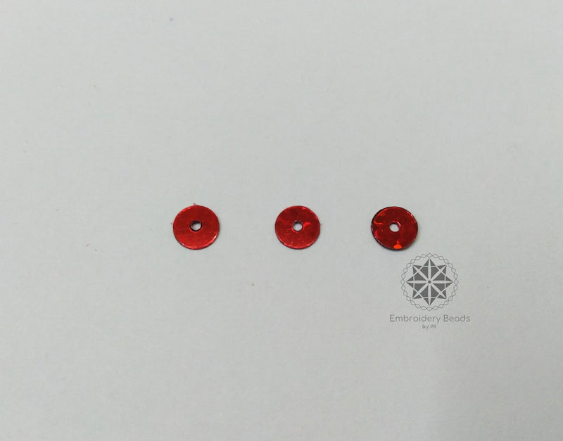 Round Sequins Maroon 3mm