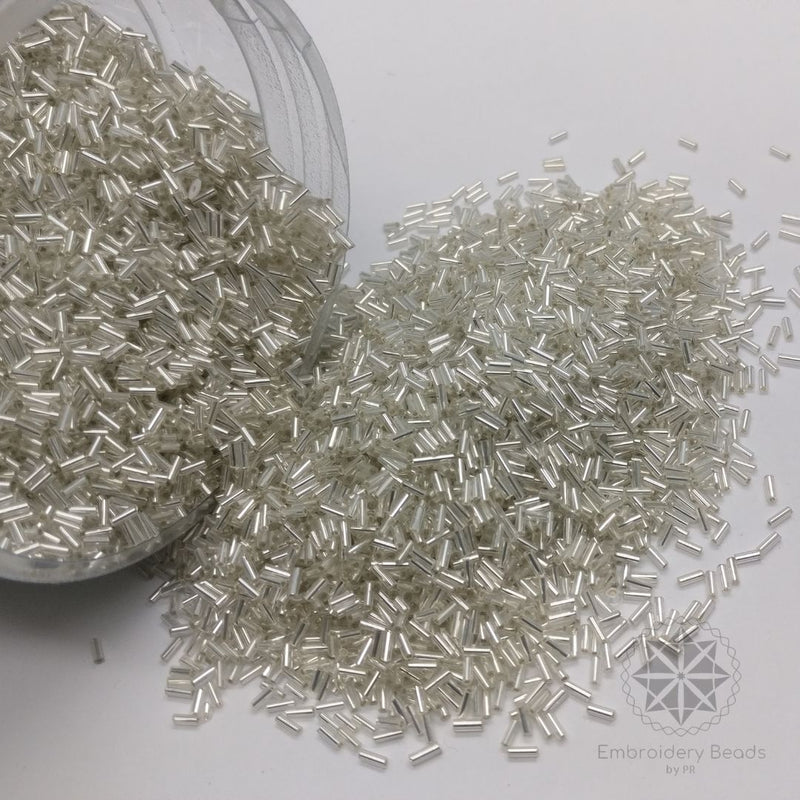 Bugle Beads Silver 5mm