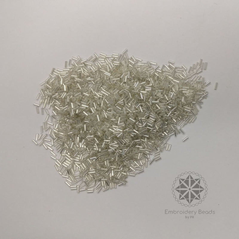 Bugle Beads Silver 5mm