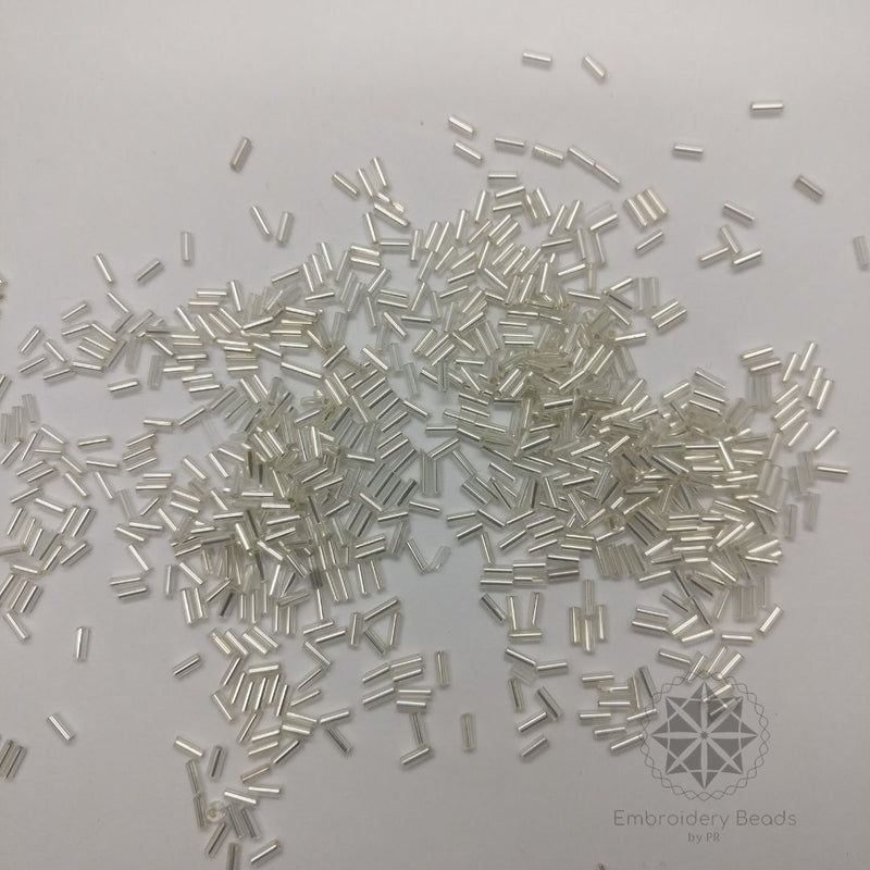 Bugle Beads Silver 5mm