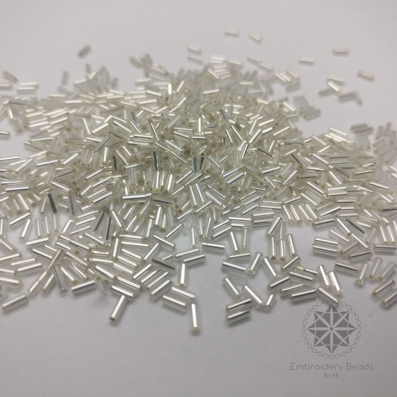 Bugle Beads Silver 5mm