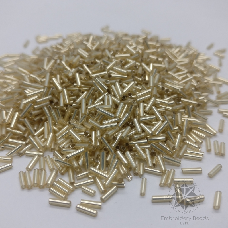 Bugle beads Golden 15mm