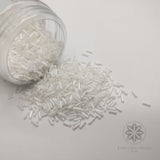 Bugle beads White 10mm