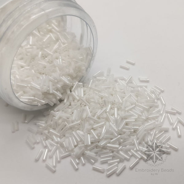 Bugle beads White 5mm