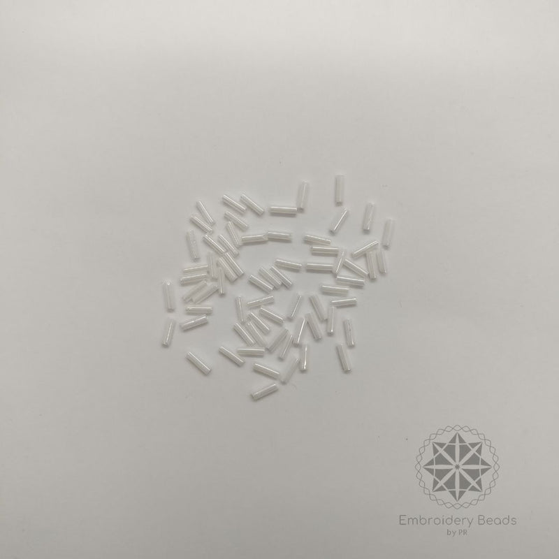 Bugle beads White 10mm