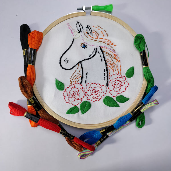 DIY Embroidery kits Unicorn Face