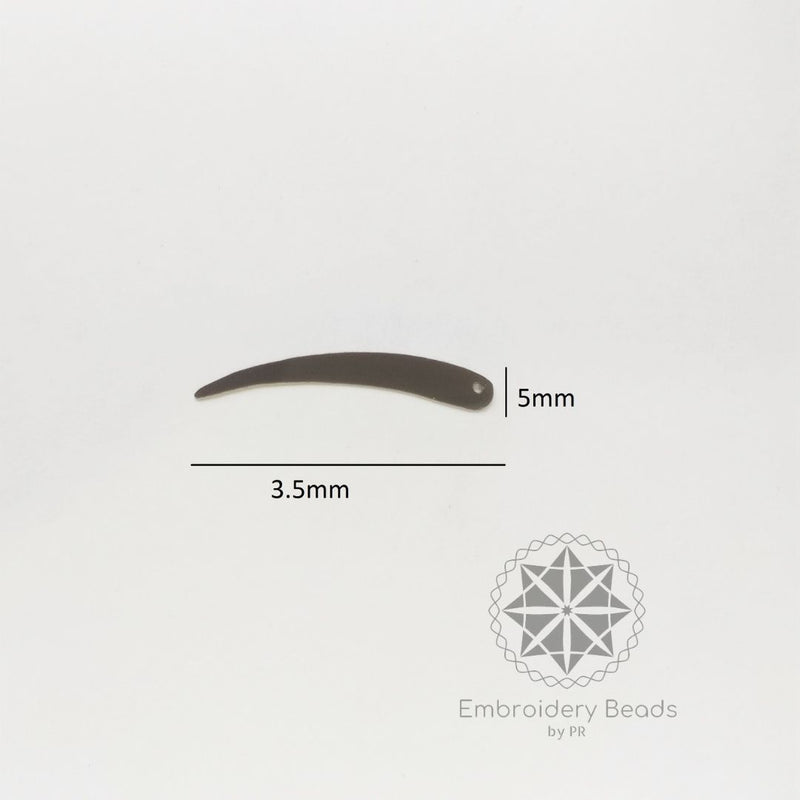 Sword Shape Sequins Dark Brown