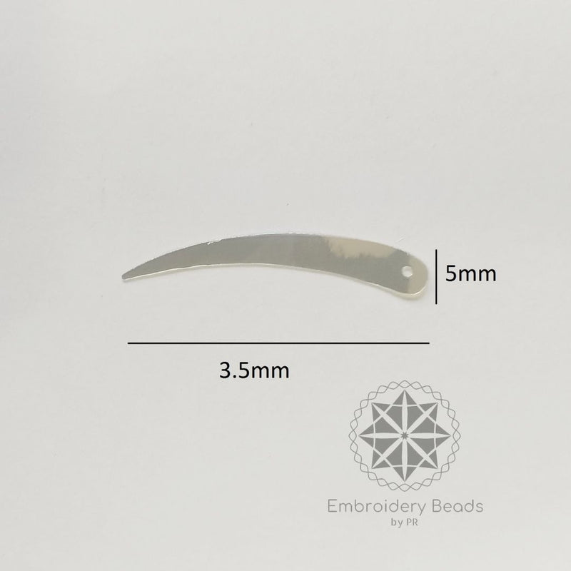 Sword Shape Sequins White