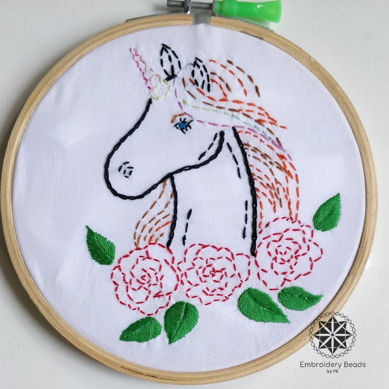 DIY Embroidery Kit Combo of Evil Eye / House / Unicorn Face
