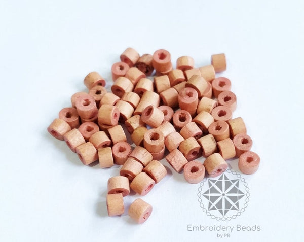 Cylindrical Beads Peach