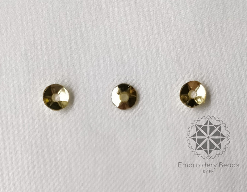 Round Cup Sequins Light Gold