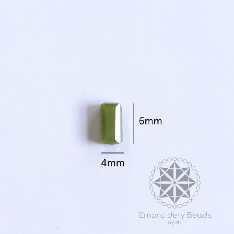 Rectangle Tube Green 4*6mm ( SN-223 5 )