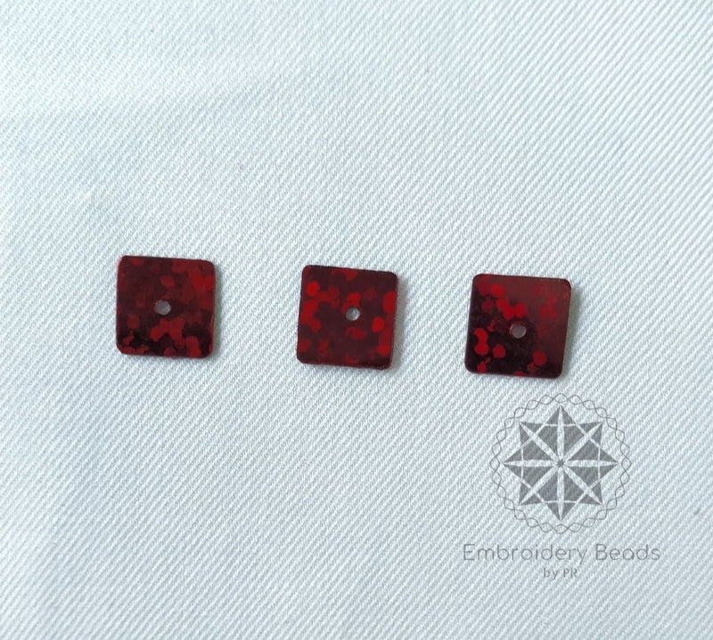 Square Sequins Dark Maroon