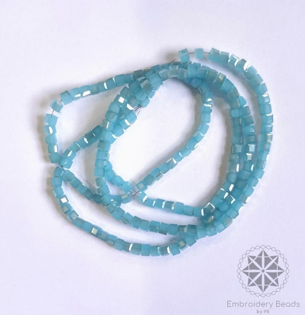 Cube Beads Sky Blue