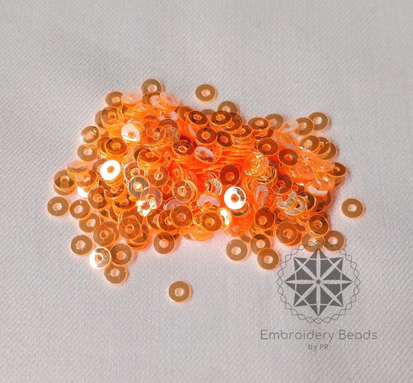 Round Sequins Neon Orange