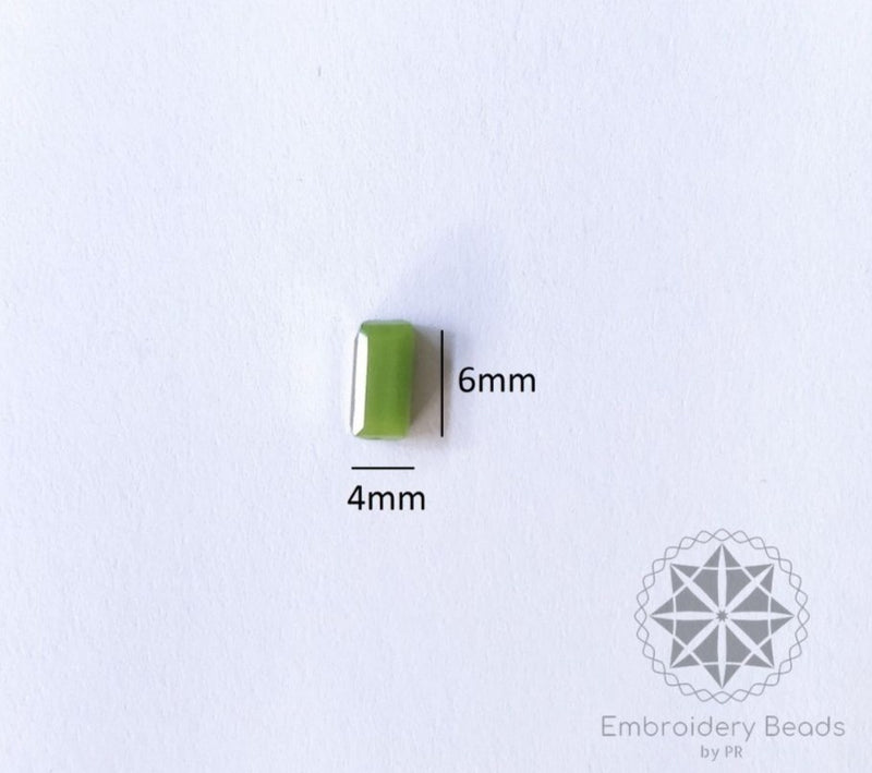 Rectangle Tube Green 4*6mm ( SN-223 9 )
