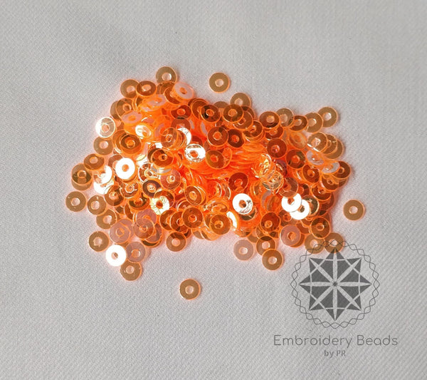 Round Sequins Neon Orange