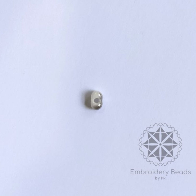Kidney Beans Shape Beads White Grey