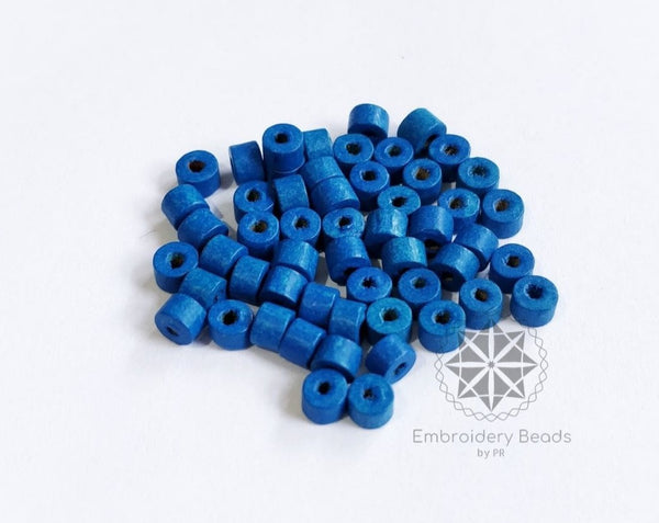 Cylindrical Beads Blue