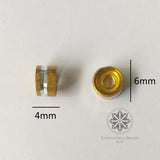 Ring Shape Cylindrical Beads Gold