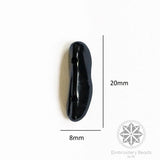 Kidney Bean Shape Element Black  8*20mm