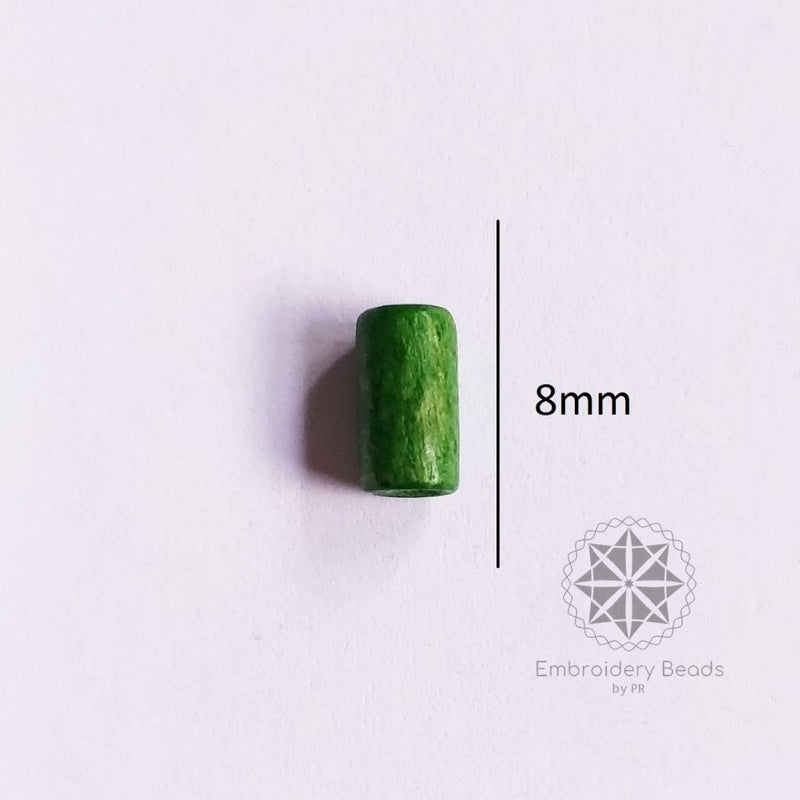 Cylindrical Beads Green